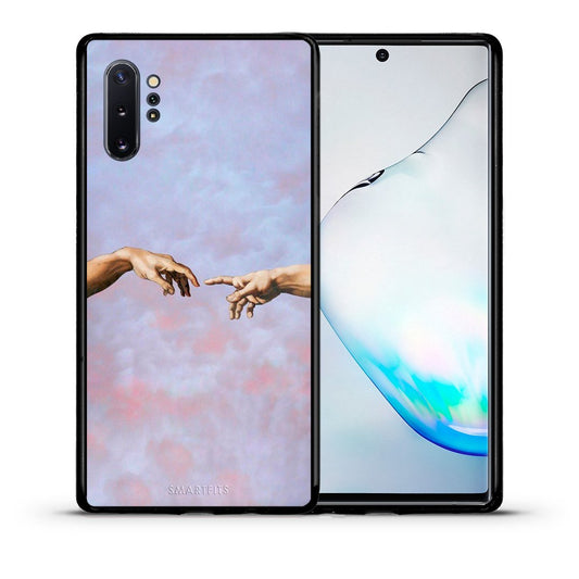 Θήκη Samsung Note 10+ Adam Hand από τη Smartfits με σχέδιο στο πίσω μέρος και μαύρο περίβλημα | Samsung Note 10+ Adam Hand case with colorful back and black bezels