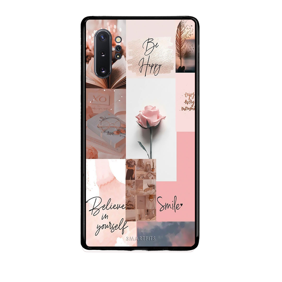 Samsung Note 10+ Aesthetic Collage θήκη από τη Smartfits με σχέδιο στο πίσω μέρος και μαύρο περίβλημα | Smartphone case with colorful back and black bezels by Smartfits