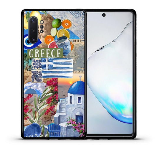 Θήκη Samsung Note 10+ All Greek από τη Smartfits με σχέδιο στο πίσω μέρος και μαύρο περίβλημα | Samsung Note 10+ All Greek case with colorful back and black bezels