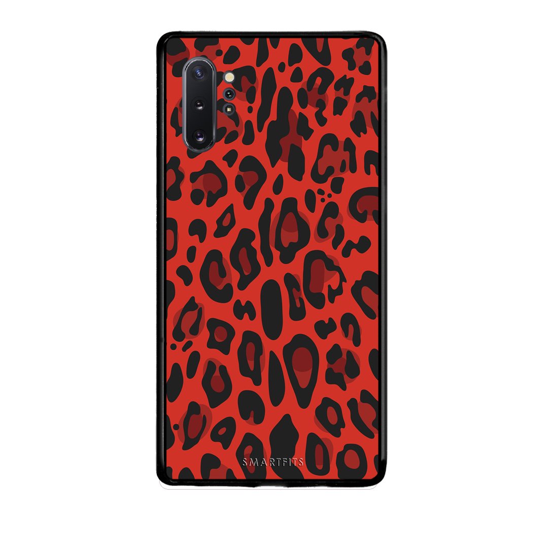 4 - Samsung Note 10+ Red Leopard Animal case, cover, bumper