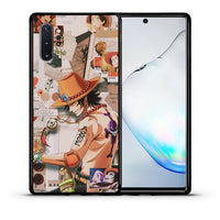 Thumbnail for Θήκη Samsung Note 10+ Anime Collage από τη Smartfits με σχέδιο στο πίσω μέρος και μαύρο περίβλημα | Samsung Note 10+ Anime Collage case with colorful back and black bezels