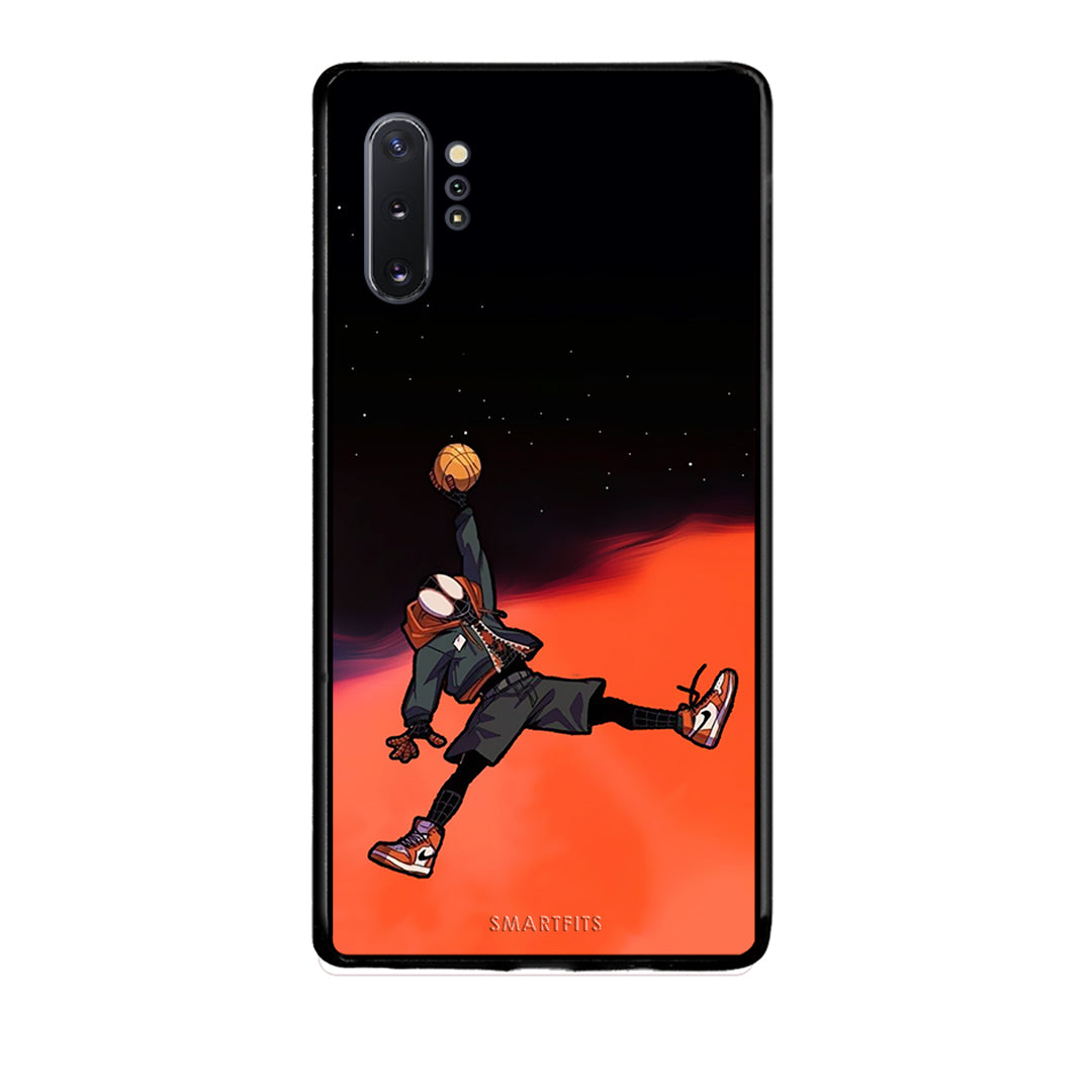 Samsung Note 10+ Basketball Hero θήκη από τη Smartfits με σχέδιο στο πίσω μέρος και μαύρο περίβλημα | Smartphone case with colorful back and black bezels by Smartfits
