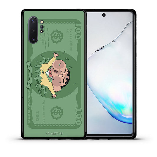 Θήκη Αγίου Βαλεντίνου Samsung Note 10+ Big Money από τη Smartfits με σχέδιο στο πίσω μέρος και μαύρο περίβλημα | Samsung Note 10+ Big Money case with colorful back and black bezels