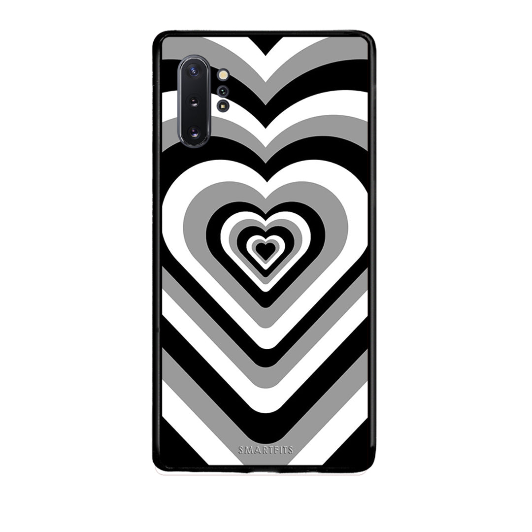 Samsung Note 10+ Black Hearts θήκη από τη Smartfits με σχέδιο στο πίσω μέρος και μαύρο περίβλημα | Smartphone case with colorful back and black bezels by Smartfits