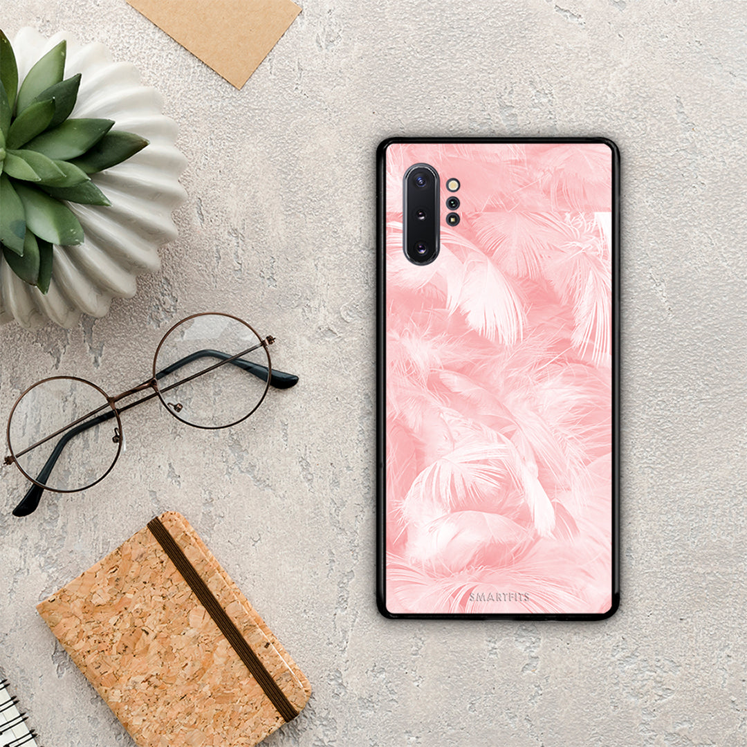 Boho Pink Feather - Samsung Galaxy Note 10+ θήκη