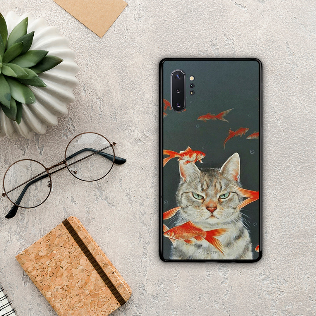 Cat Goldfish - Samsung Galaxy Note 10+ θήκη