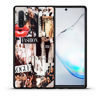 Thumbnail for Θήκη Αγίου Βαλεντίνου Samsung Note 10+ Collage Fashion από τη Smartfits με σχέδιο στο πίσω μέρος και μαύρο περίβλημα | Samsung Note 10+ Collage Fashion case with colorful back and black bezels