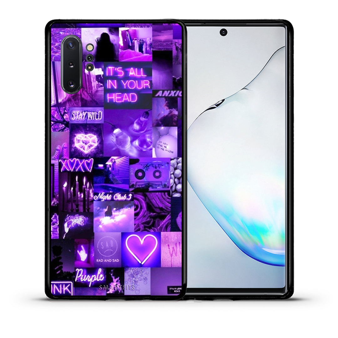 Θήκη Αγίου Βαλεντίνου Samsung Note 10+ Collage Stay Wild από τη Smartfits με σχέδιο στο πίσω μέρος και μαύρο περίβλημα | Samsung Note 10+ Collage Stay Wild case with colorful back and black bezels