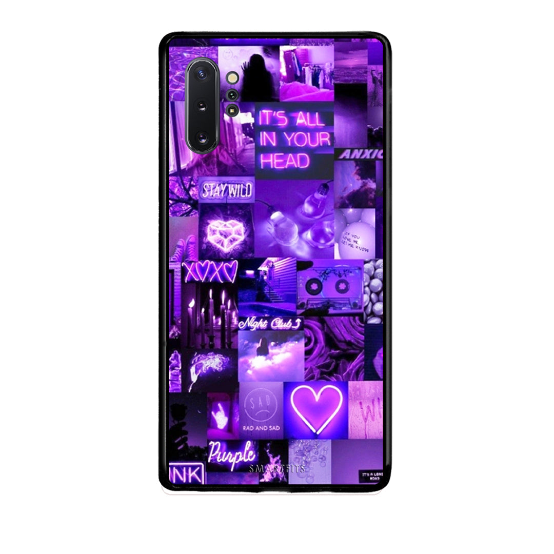 Samsung Note 10+ Collage Stay Wild Θήκη Αγίου Βαλεντίνου από τη Smartfits με σχέδιο στο πίσω μέρος και μαύρο περίβλημα | Smartphone case with colorful back and black bezels by Smartfits