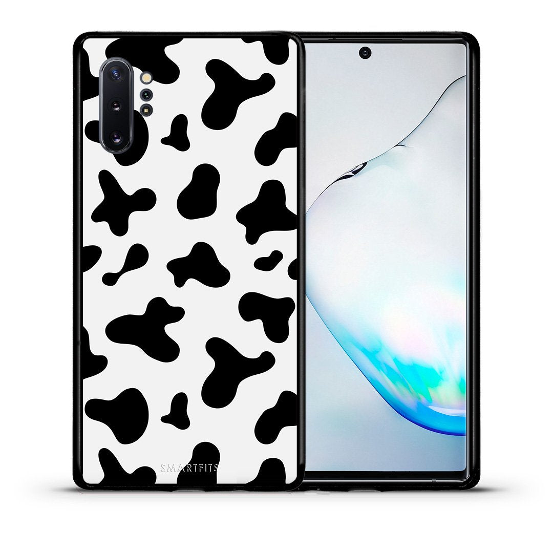 Θήκη Samsung Note 10+ Cow Print από τη Smartfits με σχέδιο στο πίσω μέρος και μαύρο περίβλημα | Samsung Note 10+ Cow Print case with colorful back and black bezels