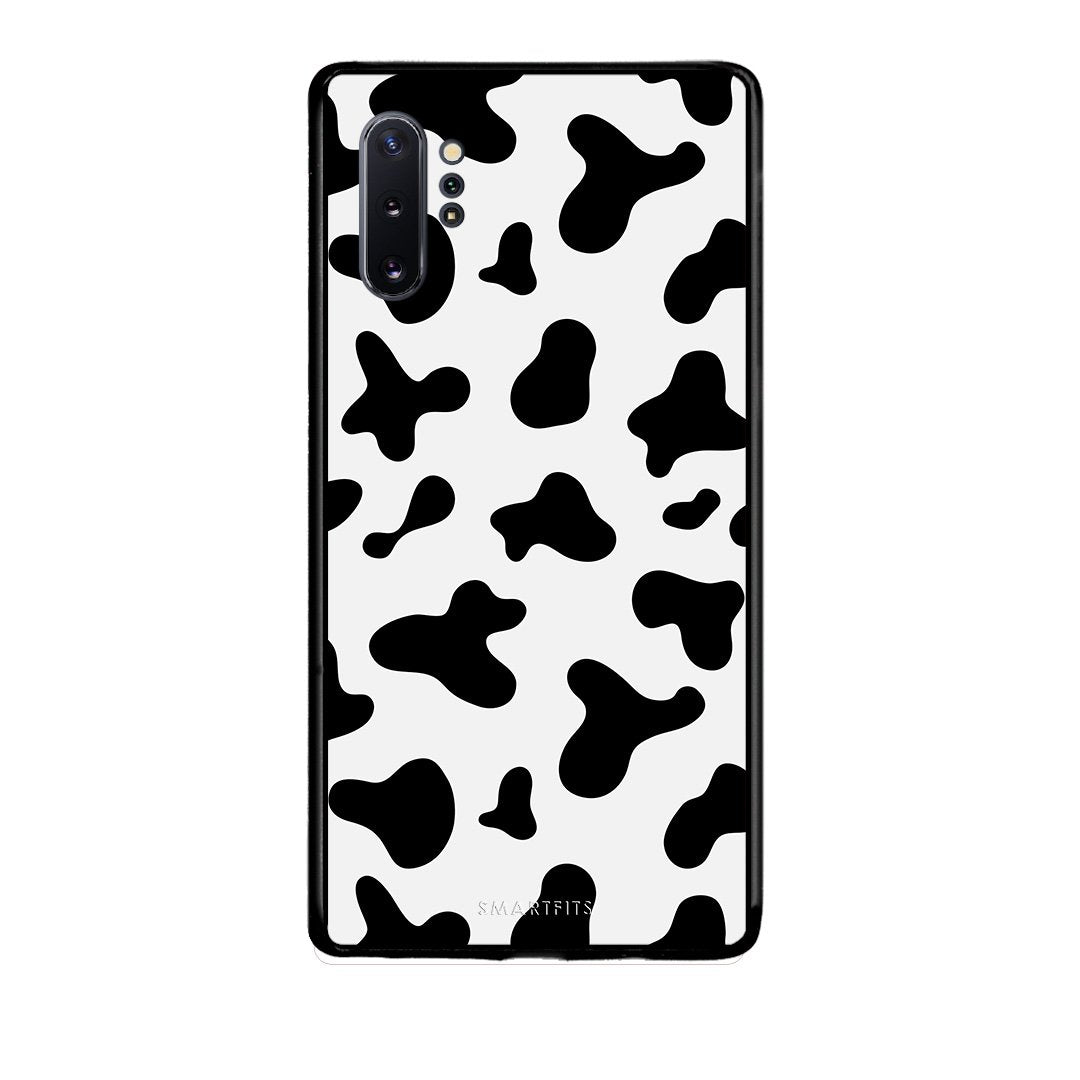Samsung Note 10+ Cow Print θήκη από τη Smartfits με σχέδιο στο πίσω μέρος και μαύρο περίβλημα | Smartphone case with colorful back and black bezels by Smartfits