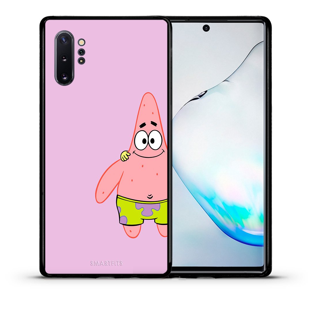 Θήκη Samsung Note 10+  Friends Patrick από τη Smartfits με σχέδιο στο πίσω μέρος και μαύρο περίβλημα | Samsung Note 10+  Friends Patrick case with colorful back and black bezels