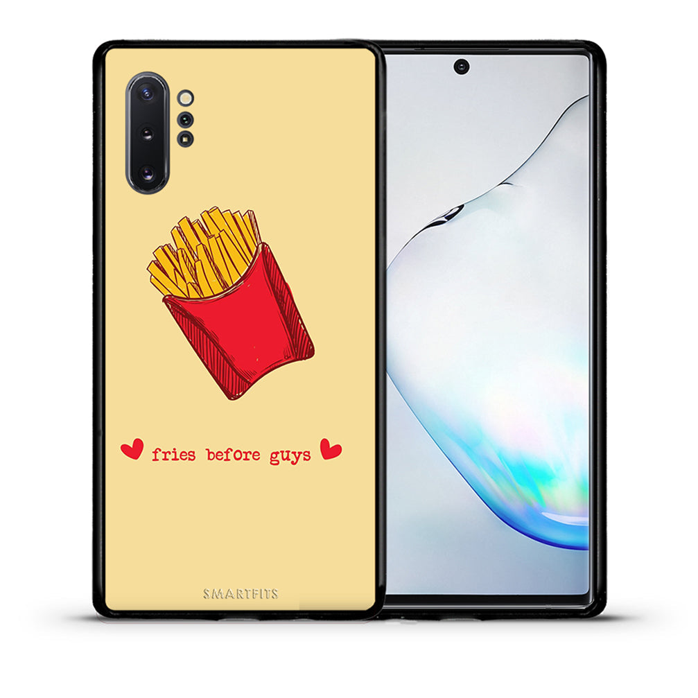Θήκη Αγίου Βαλεντίνου Samsung Note 10+ Fries Before Guys από τη Smartfits με σχέδιο στο πίσω μέρος και μαύρο περίβλημα | Samsung Note 10+ Fries Before Guys case with colorful back and black bezels
