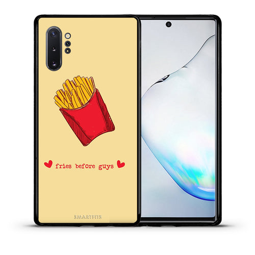 Θήκη Αγίου Βαλεντίνου Samsung Note 10+ Fries Before Guys από τη Smartfits με σχέδιο στο πίσω μέρος και μαύρο περίβλημα | Samsung Note 10+ Fries Before Guys case with colorful back and black bezels