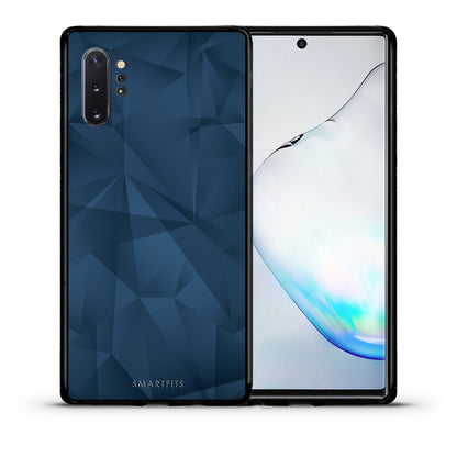 Θήκη Samsung Note 10+ Blue Abstract Geometric από τη Smartfits με σχέδιο στο πίσω μέρος και μαύρο περίβλημα | Samsung Note 10+ Blue Abstract Geometric case with colorful back and black bezels