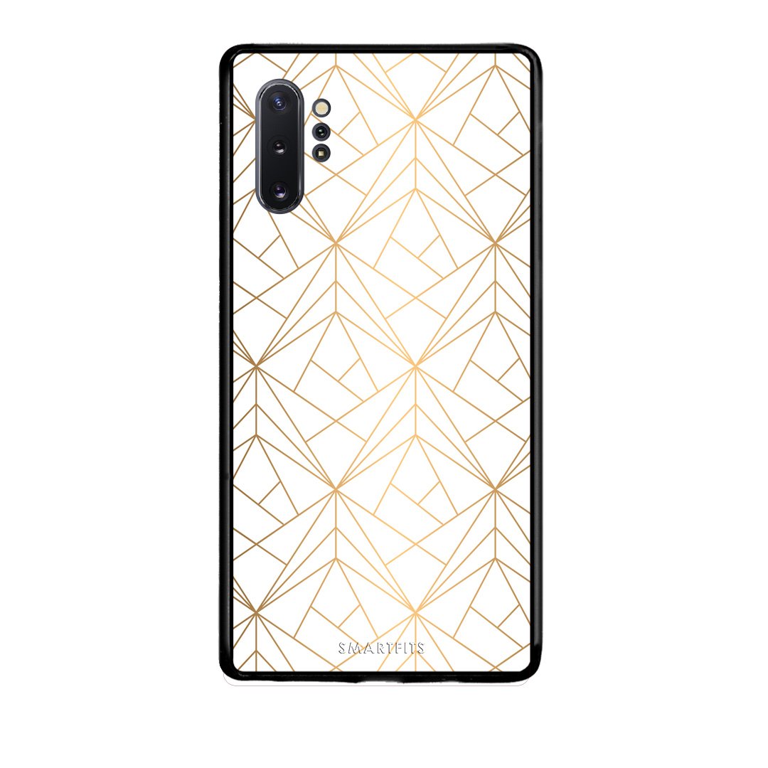 111 - Samsung Note 10+ Luxury White Geometric case, cover, bumper