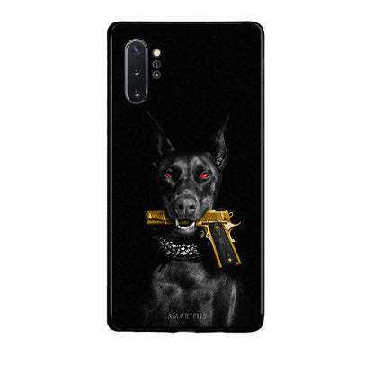 Samsung Note 10+ Golden Gun Θήκη Αγίου Βαλεντίνου από τη Smartfits με σχέδιο στο πίσω μέρος και μαύρο περίβλημα | Smartphone case with colorful back and black bezels by Smartfits