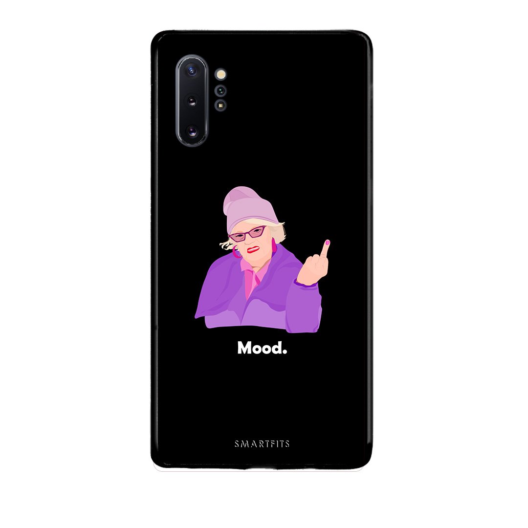 Samsung Note 10+ Grandma Mood Black θήκη από τη Smartfits με σχέδιο στο πίσω μέρος και μαύρο περίβλημα | Smartphone case with colorful back and black bezels by Smartfits