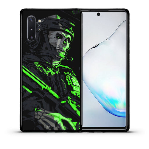 Θήκη Αγίου Βαλεντίνου Samsung Note 10+ Green Soldier από τη Smartfits με σχέδιο στο πίσω μέρος και μαύρο περίβλημα | Samsung Note 10+ Green Soldier case with colorful back and black bezels