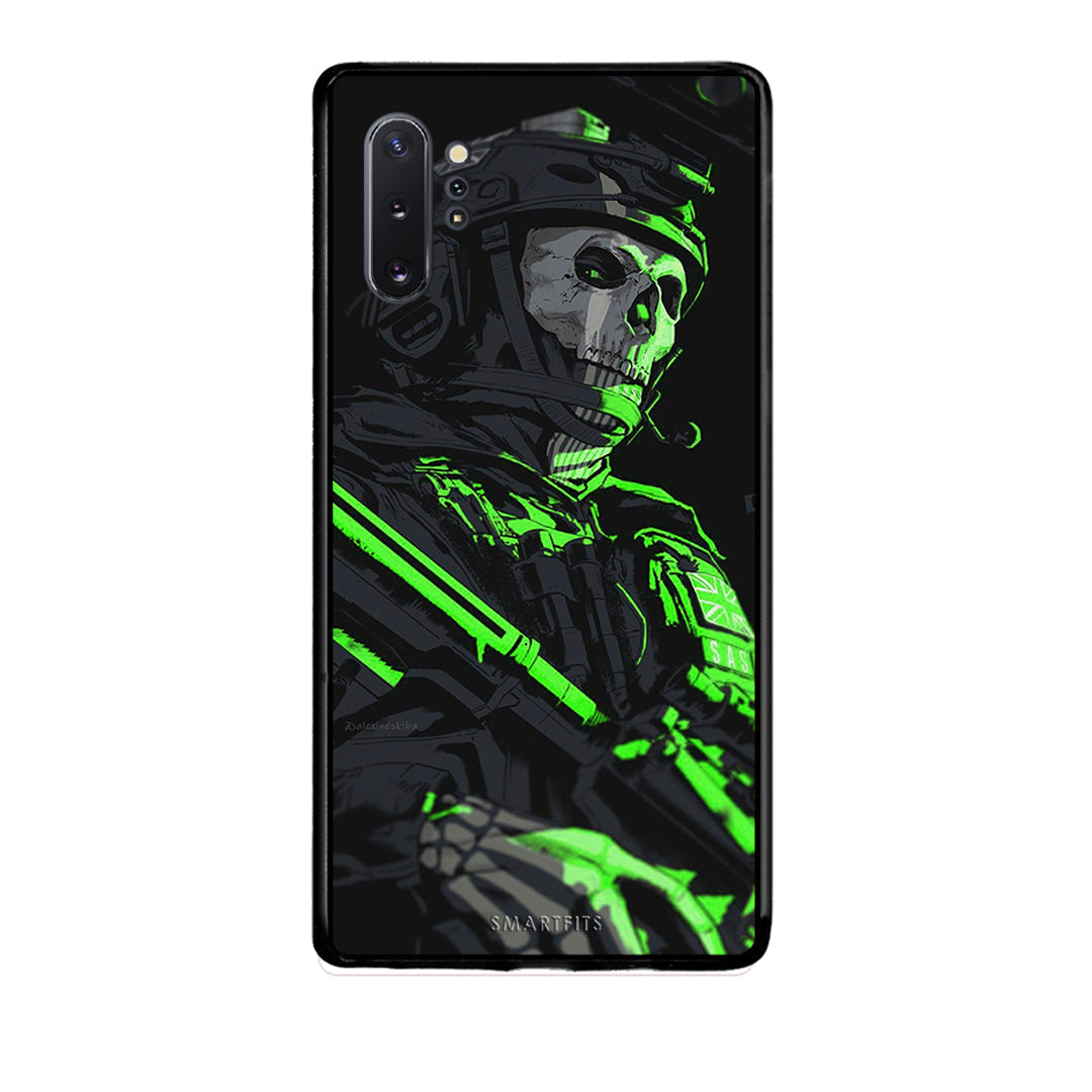 Samsung Note 10+ Green Soldier Θήκη Αγίου Βαλεντίνου από τη Smartfits με σχέδιο στο πίσω μέρος και μαύρο περίβλημα | Smartphone case with colorful back and black bezels by Smartfits