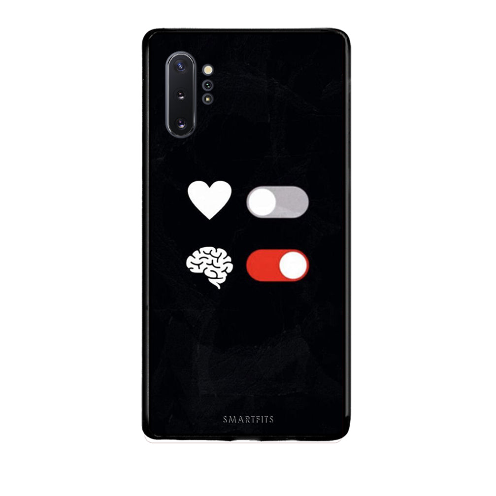 Samsung Note 10+ Heart Vs Brain Θήκη Αγίου Βαλεντίνου από τη Smartfits με σχέδιο στο πίσω μέρος και μαύρο περίβλημα | Smartphone case with colorful back and black bezels by Smartfits