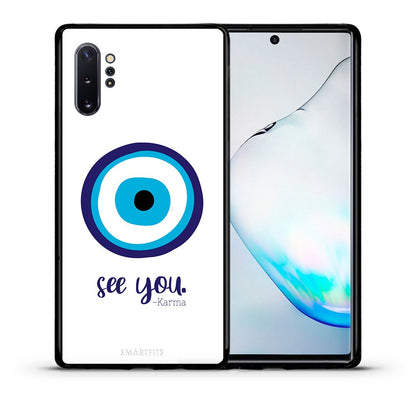 Θήκη Samsung Note 10+ Karma Says από τη Smartfits με σχέδιο στο πίσω μέρος και μαύρο περίβλημα | Samsung Note 10+ Karma Says case with colorful back and black bezels
