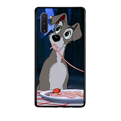 Samsung Note 10+ Lady And Tramp 1 Θήκη Αγίου Βαλεντίνου από τη Smartfits με σχέδιο στο πίσω μέρος και μαύρο περίβλημα | Smartphone case with colorful back and black bezels by Smartfits