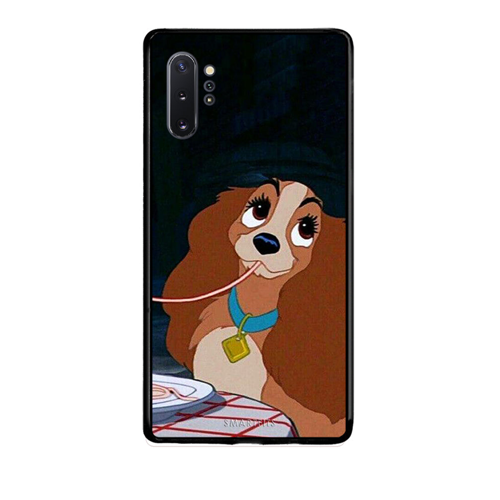 Samsung Note 10+ Lady And Tramp 2 Θήκη Αγίου Βαλεντίνου από τη Smartfits με σχέδιο στο πίσω μέρος και μαύρο περίβλημα | Smartphone case with colorful back and black bezels by Smartfits