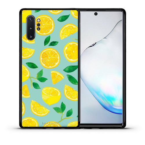 Θήκη Samsung Note 10+ Lemons από τη Smartfits με σχέδιο στο πίσω μέρος και μαύρο περίβλημα | Samsung Note 10+ Lemons case with colorful back and black bezels