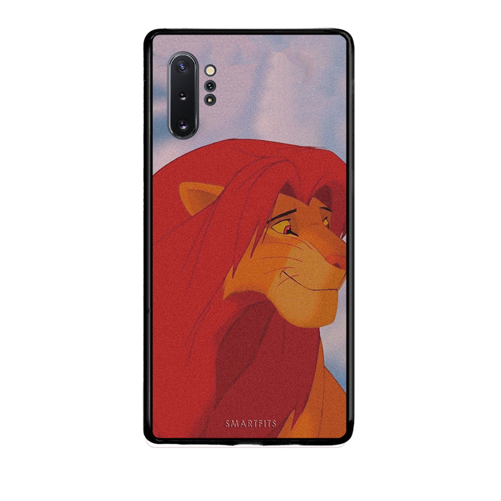 Samsung Note 10+ Lion Love 1 Θήκη Αγίου Βαλεντίνου από τη Smartfits με σχέδιο στο πίσω μέρος και μαύρο περίβλημα | Smartphone case with colorful back and black bezels by Smartfits
