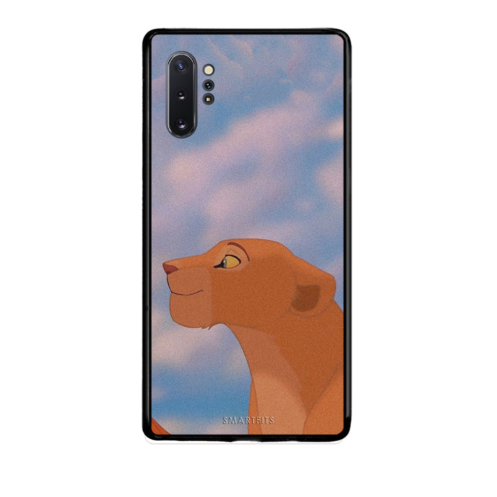 Samsung Note 10+ Lion Love 2 Θήκη Αγίου Βαλεντίνου από τη Smartfits με σχέδιο στο πίσω μέρος και μαύρο περίβλημα | Smartphone case with colorful back and black bezels by Smartfits