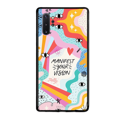 Samsung Note 10+ Manifest Your Vision θήκη από τη Smartfits με σχέδιο στο πίσω μέρος και μαύρο περίβλημα | Smartphone case with colorful back and black bezels by Smartfits