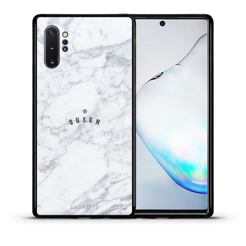 Θήκη Samsung Note 10+ Queen Marble από τη Smartfits με σχέδιο στο πίσω μέρος και μαύρο περίβλημα | Samsung Note 10+ Queen Marble case with colorful back and black bezels