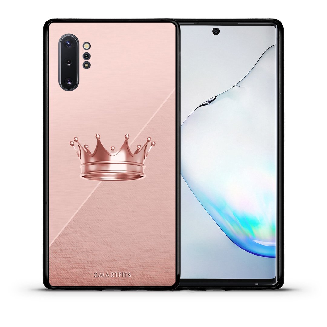 Θήκη Samsung Note 10+ Crown Minimal από τη Smartfits με σχέδιο στο πίσω μέρος και μαύρο περίβλημα | Samsung Note 10+ Crown Minimal case with colorful back and black bezels
