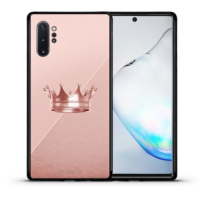 Θήκη Samsung Note 10+ Crown Minimal από τη Smartfits με σχέδιο στο πίσω μέρος και μαύρο περίβλημα | Samsung Note 10+ Crown Minimal case with colorful back and black bezels