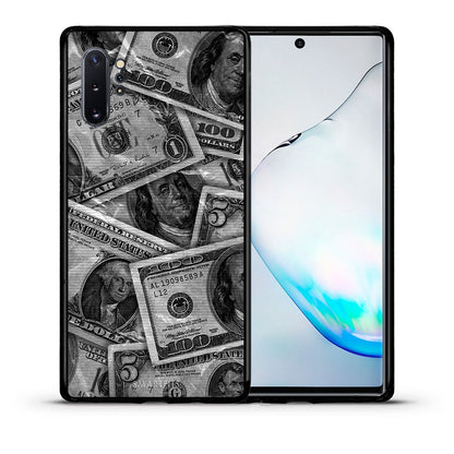 Θήκη Samsung Note 10+ Money Dollars από τη Smartfits με σχέδιο στο πίσω μέρος και μαύρο περίβλημα | Samsung Note 10+ Money Dollars case with colorful back and black bezels