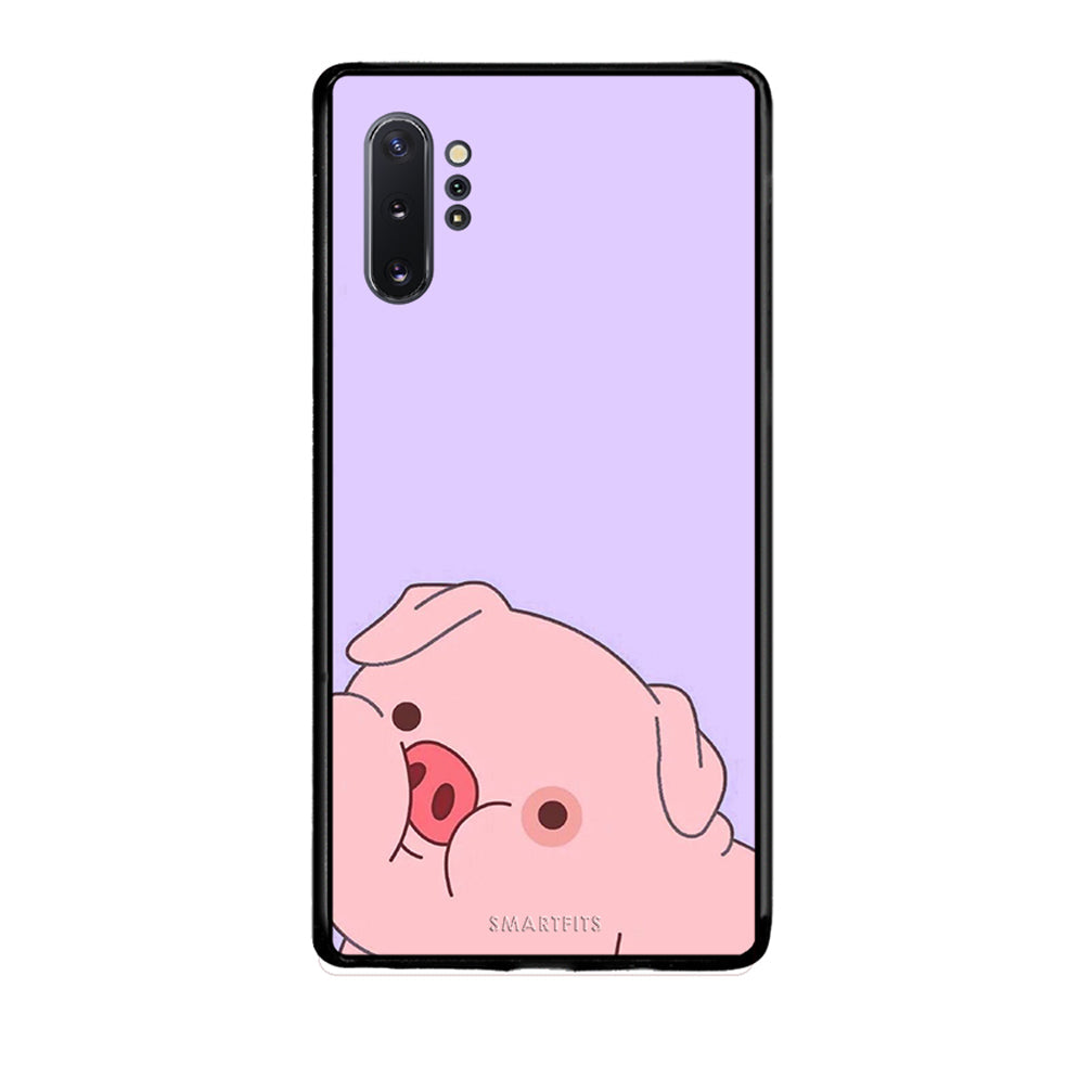 Samsung Note 10+ Pig Love 2 Θήκη Αγίου Βαλεντίνου από τη Smartfits με σχέδιο στο πίσω μέρος και μαύρο περίβλημα | Smartphone case with colorful back and black bezels by Smartfits