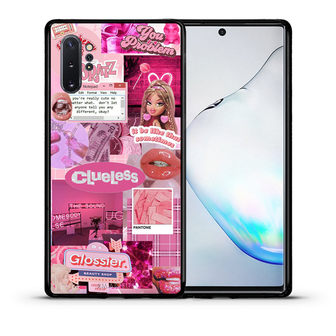 Θήκη Αγίου Βαλεντίνου Samsung Note 10+ Pink Love από τη Smartfits με σχέδιο στο πίσω μέρος και μαύρο περίβλημα | Samsung Note 10+ Pink Love case with colorful back and black bezels