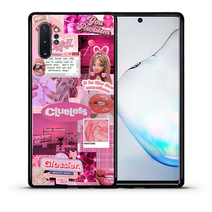 Θήκη Αγίου Βαλεντίνου Samsung Note 10+ Pink Love από τη Smartfits με σχέδιο στο πίσω μέρος και μαύρο περίβλημα | Samsung Note 10+ Pink Love case with colorful back and black bezels
