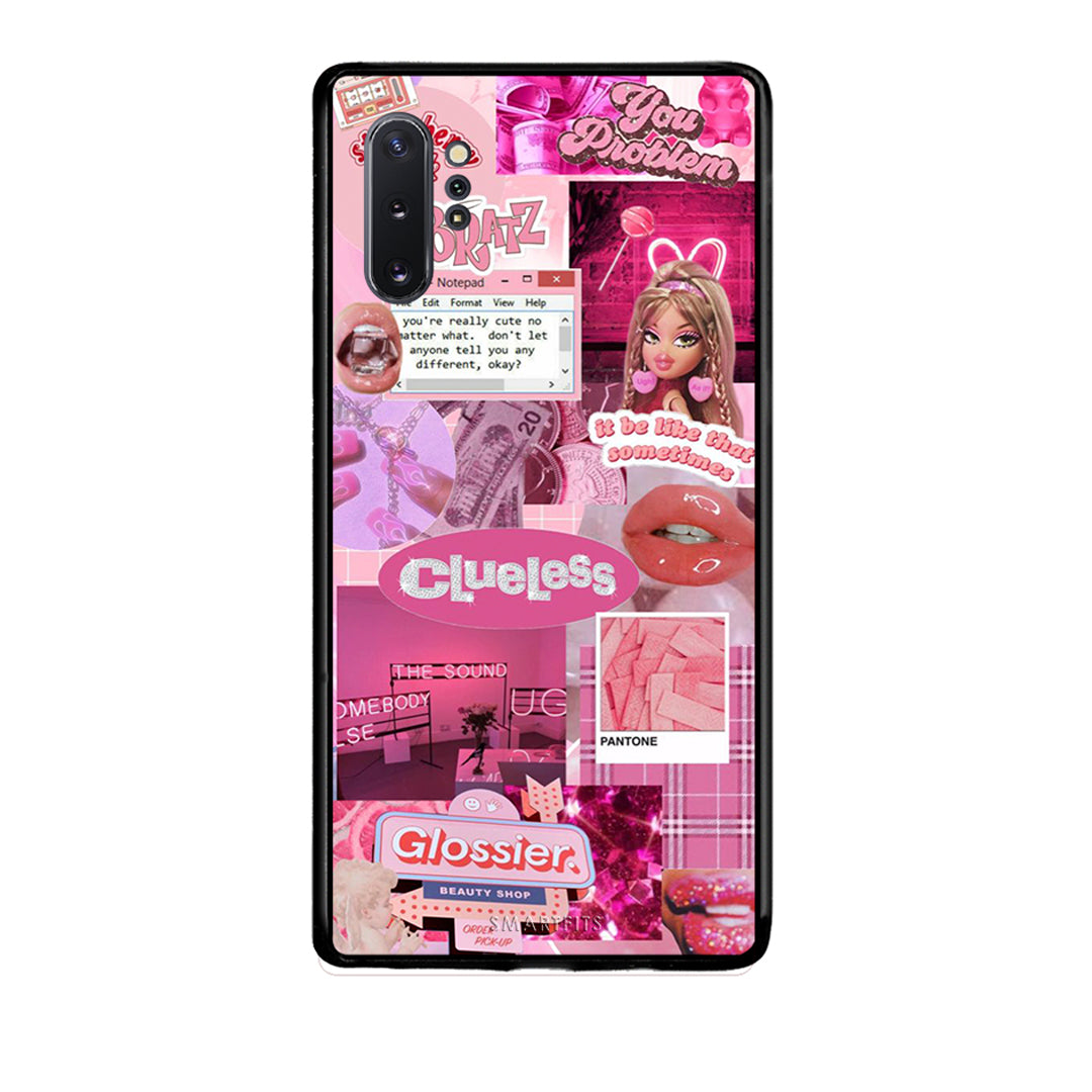 Samsung Note 10+ Pink Love Θήκη Αγίου Βαλεντίνου από τη Smartfits με σχέδιο στο πίσω μέρος και μαύρο περίβλημα | Smartphone case with colorful back and black bezels by Smartfits