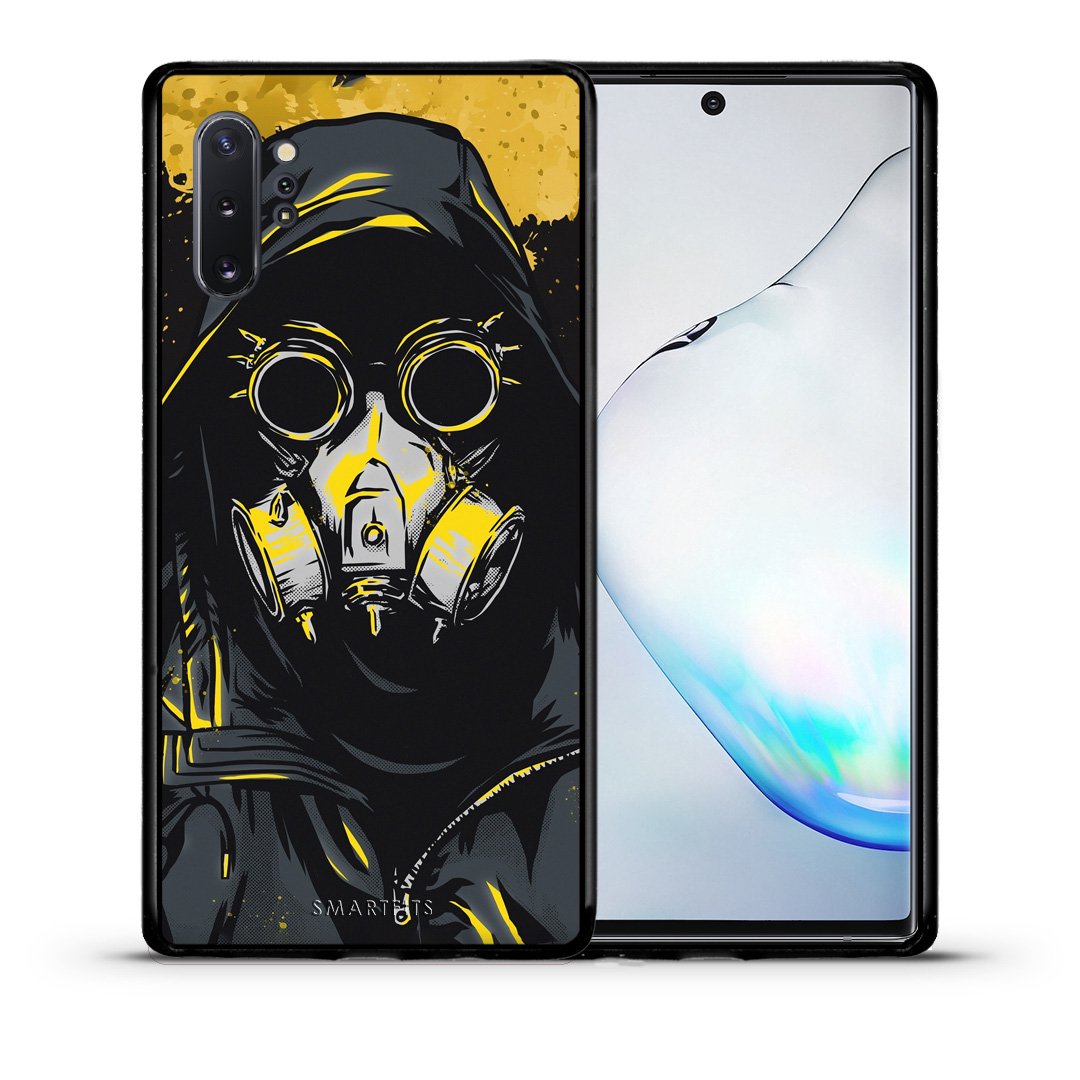 Θήκη Samsung Note 10+ Mask PopArt από τη Smartfits με σχέδιο στο πίσω μέρος και μαύρο περίβλημα | Samsung Note 10+ Mask PopArt case with colorful back and black bezels