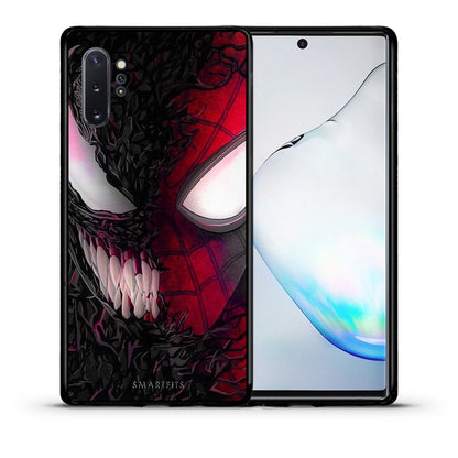 Θήκη Samsung Note 10+ SpiderVenom PopArt από τη Smartfits με σχέδιο στο πίσω μέρος και μαύρο περίβλημα | Samsung Note 10+ SpiderVenom PopArt case with colorful back and black bezels