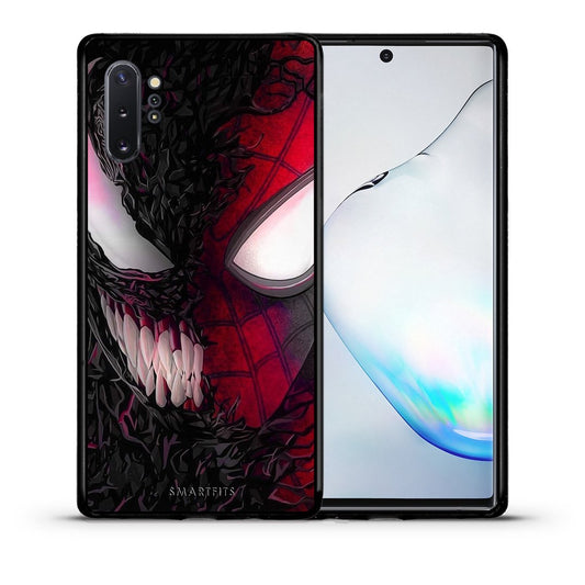 Θήκη Samsung Note 10+ SpiderVenom PopArt από τη Smartfits με σχέδιο στο πίσω μέρος και μαύρο περίβλημα | Samsung Note 10+ SpiderVenom PopArt case with colorful back and black bezels