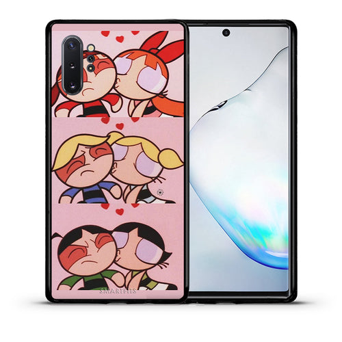 Θήκη Αγίου Βαλεντίνου Samsung Note 10+ Puff Love από τη Smartfits με σχέδιο στο πίσω μέρος και μαύρο περίβλημα | Samsung Note 10+ Puff Love case with colorful back and black bezels