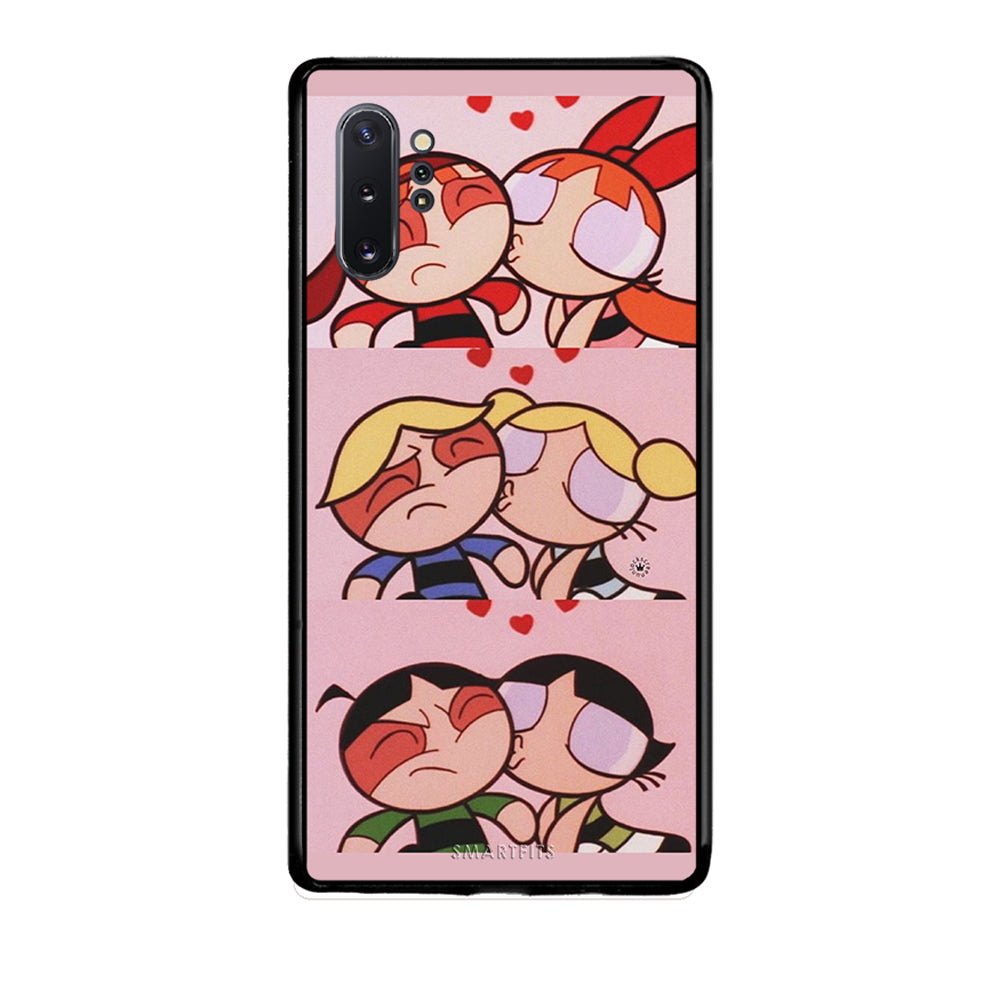 Samsung Note 10+ Puff Love Θήκη Αγίου Βαλεντίνου από τη Smartfits με σχέδιο στο πίσω μέρος και μαύρο περίβλημα | Smartphone case with colorful back and black bezels by Smartfits