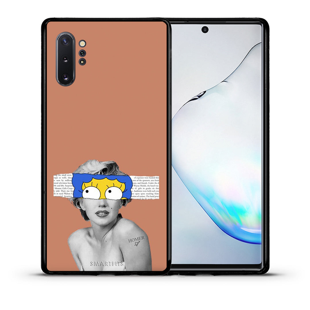 Θήκη Samsung Note 10+ Sim Merilyn από τη Smartfits με σχέδιο στο πίσω μέρος και μαύρο περίβλημα | Samsung Note 10+ Sim Merilyn case with colorful back and black bezels