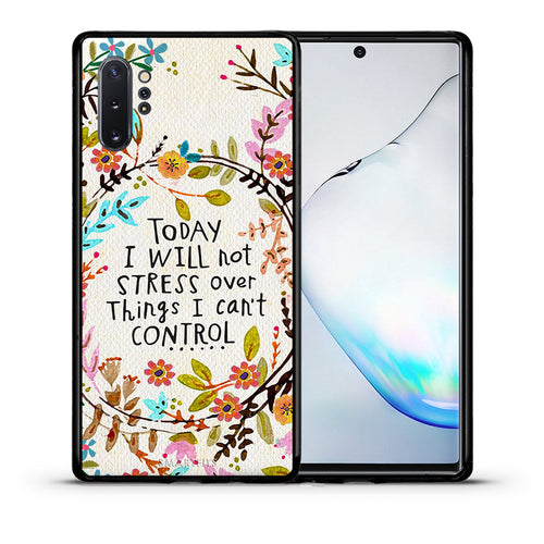 Θήκη Samsung Note 10+ Stress Over από τη Smartfits με σχέδιο στο πίσω μέρος και μαύρο περίβλημα | Samsung Note 10+ Stress Over case with colorful back and black bezels