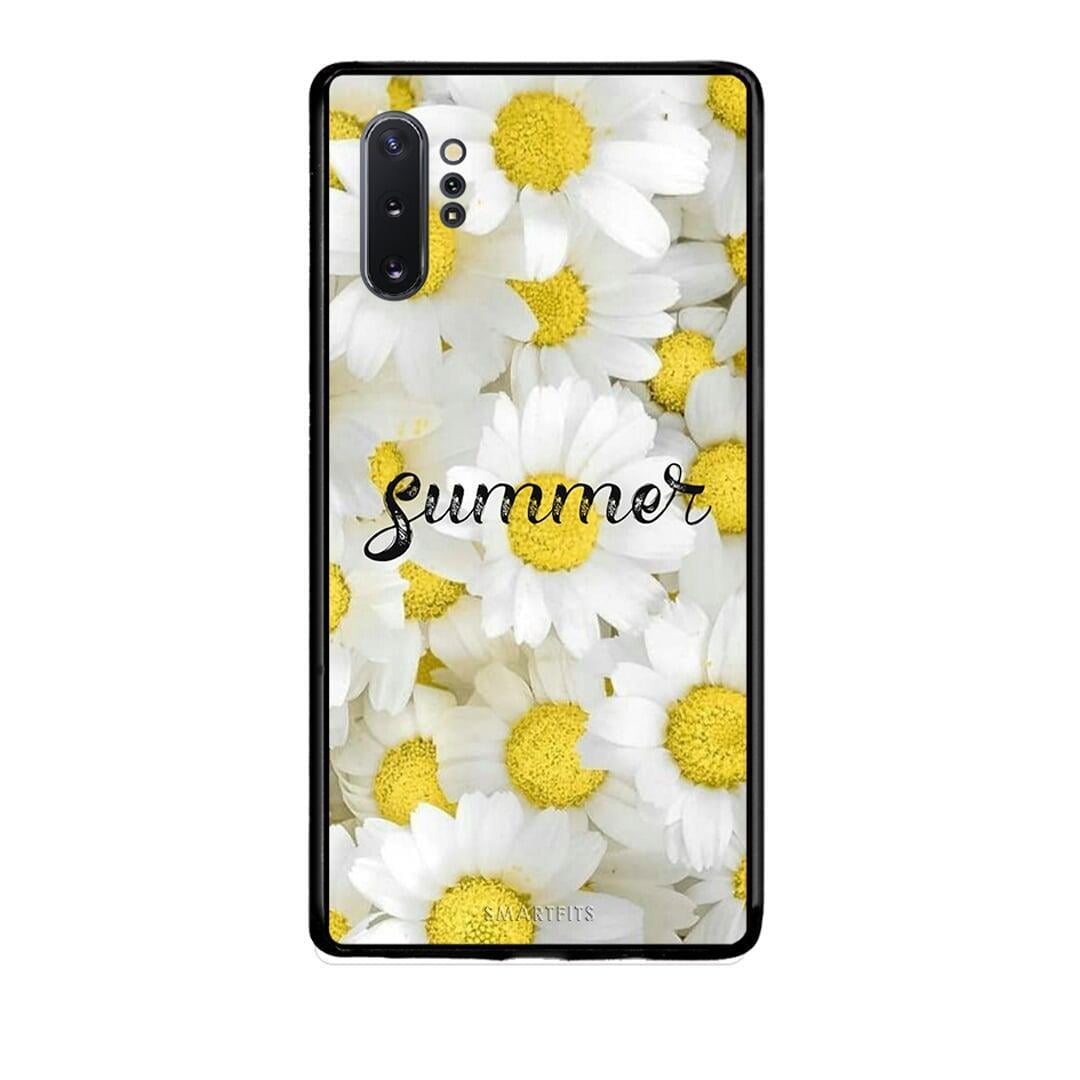 Samsung Note 10+ Summer Daisies Θήκη από τη Smartfits με σχέδιο στο πίσω μέρος και μαύρο περίβλημα | Smartphone case with colorful back and black bezels by Smartfits