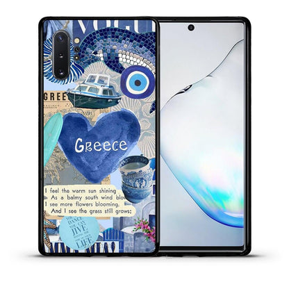 Θήκη Samsung Note 10+ Summer In Greece από τη Smartfits με σχέδιο στο πίσω μέρος και μαύρο περίβλημα | Samsung Note 10+ Summer In Greece case with colorful back and black bezels