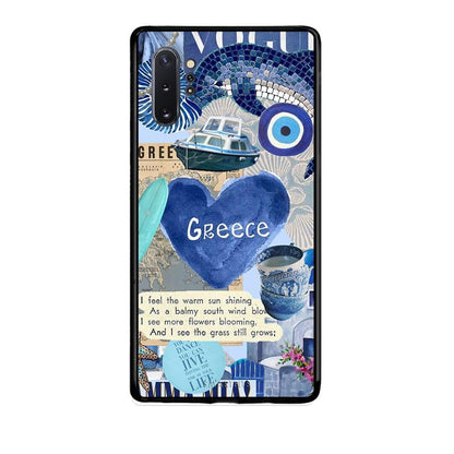 Samsung Note 10+ Summer In Greece Θήκη από τη Smartfits με σχέδιο στο πίσω μέρος και μαύρο περίβλημα | Smartphone case with colorful back and black bezels by Smartfits